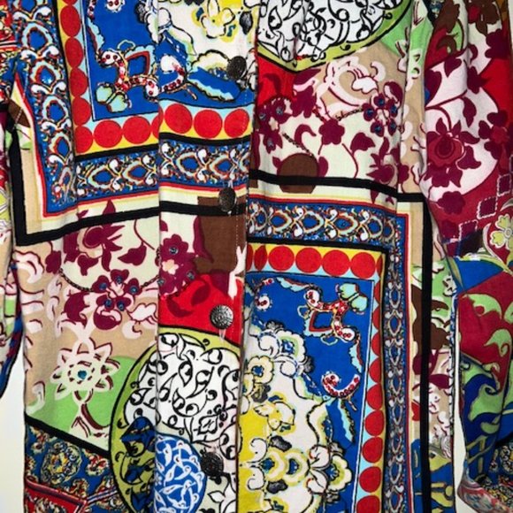 LIFESTYLE BRAND WOMEN'S JACKET SZ XL MULTI-COLORED JACKET W BEADING SEQUINS PGC. - Picture 4 of 5